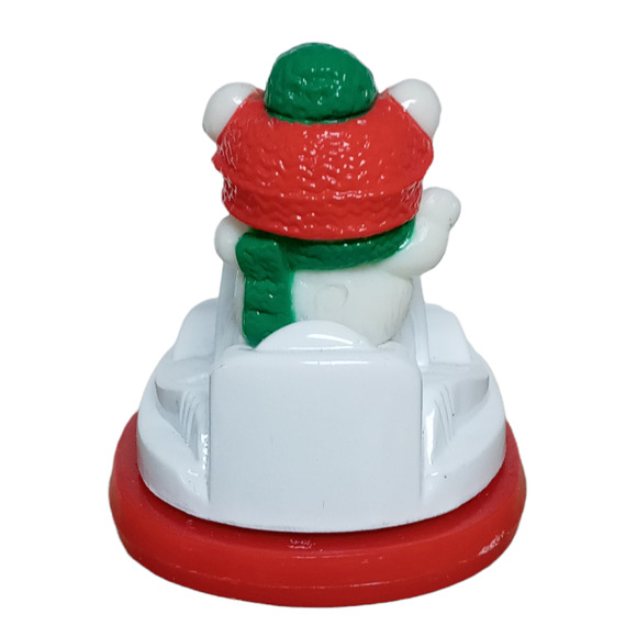 Christmas Polar Bear Bumper Car Pull Back Toy HANS 2009 Vintage Collectible 2" - Picture 4 of 11